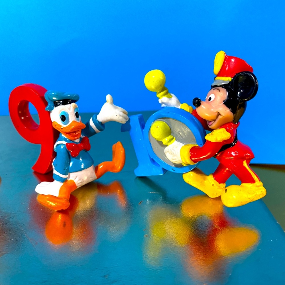 WALT DISNEY VTG 80’s MICKEY PLUTO GOOFY DONALD DUCK w/NUMBERS APPLAUSE PVC TOYS - Picture 4 of 13